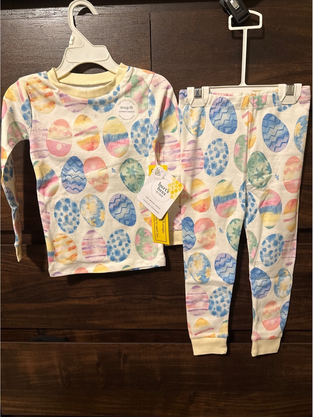 Burt's Bees Kids 3T Organic Cotton Easter Egg Pajama Set